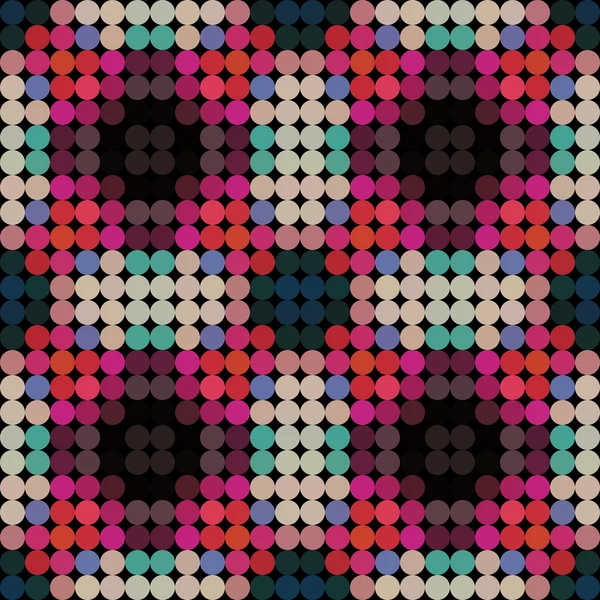 Latar belakang mosaik vektor lingkaran poli rendah Kaleidoscopic - Stok Vektor
