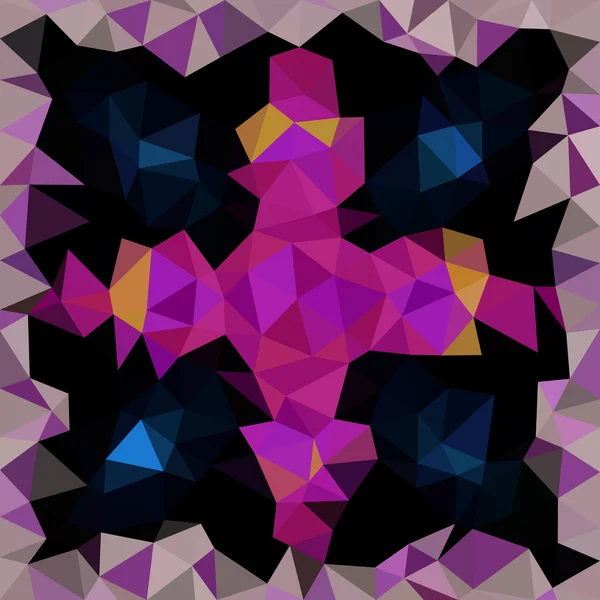 Kaleidoskopische Low-Poly-Dreieck-Stil Vektor-Mosaik Hintergrund — Stockvektor