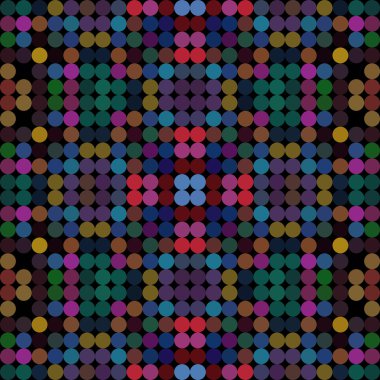 Sürekli değişen düşük Poli daire stil vektör mozaik arka plan