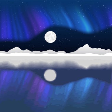 Aurora, kutup kutup vektör yatay