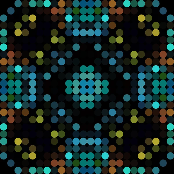 Caleidoscópico bajo poli círculo estilo vector mosaico fondo — Vector de stock