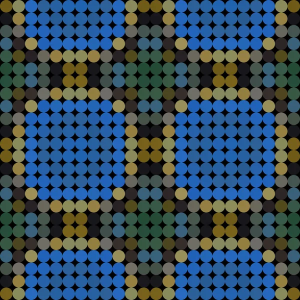 Caleidoscópico baixo círculo poli estilo vetor mosaico fundo — Vetor de Stock