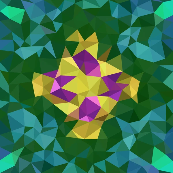 Kaleidoskopický nízké poly trojúhelník styl vektorové mozaika pozadí — Stockový vektor