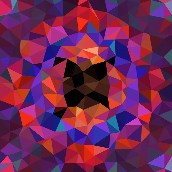 Калейдоскопический низкополи-треугольный векторный мозаичный фон — стоковый вектор