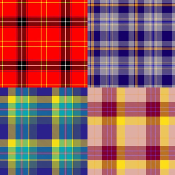 Uppsättning av tartan sömlösa genererade texturer — Stockfoto