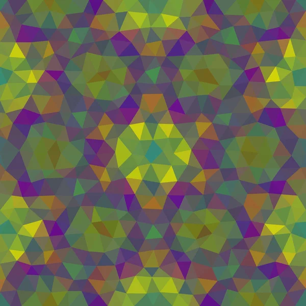 Kalejdoskopisk låg poly triangel style vektor mosaik bakgrund — Stock vektor