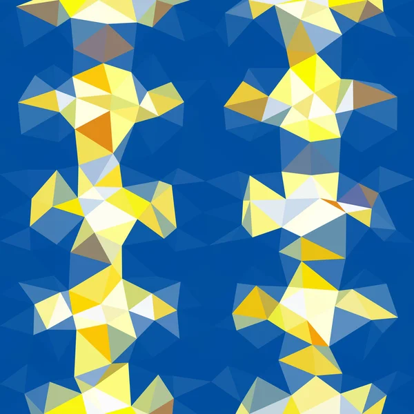 Kaleidoskopische Low-Poly-Dreieck-Stil Vektor-Mosaik Hintergrund — Stockvektor