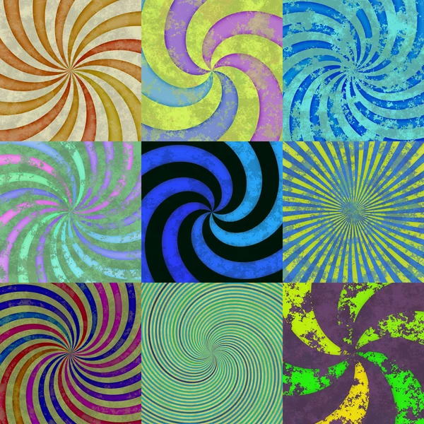 Set of grunge swirl generated textures — Stock Photo, Image