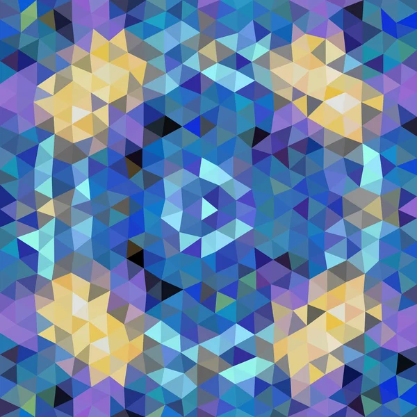 Kaleidoscopic low poly triangle style vector mosaic background — Stock Vector