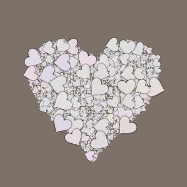 Kalp Valentine şekli seviyorum