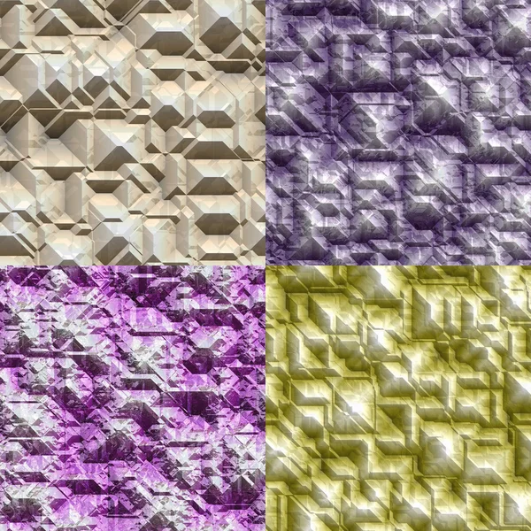 Set of stone blocks seamless generated textures — Stock Photo, Image