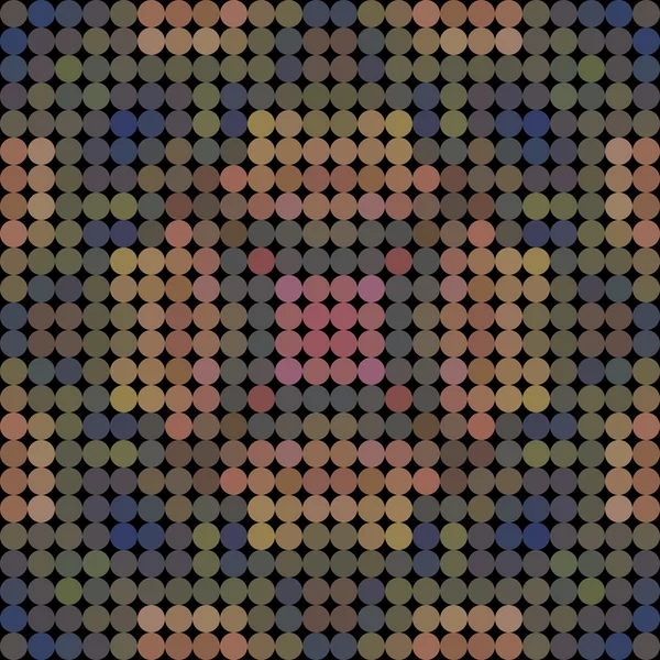 千变万化的低聚圆风格矢量马赛克背景 — 图库矢量图片