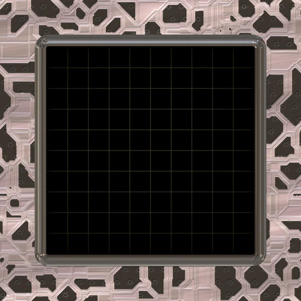 LCD screen on circuit generated texture — Stock Photo, Image