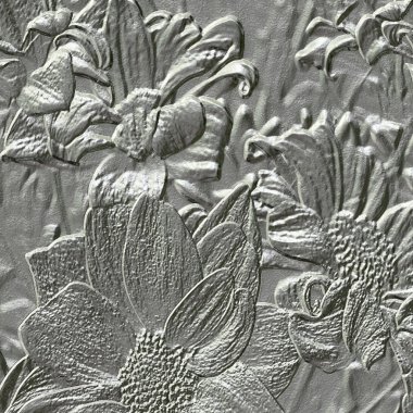 çiçek metal kabartma doku oluşturulan