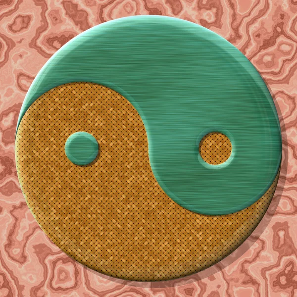 Simbolo Yin-yang con sfondo texture generato senza soluzione di continuità — Foto Stock