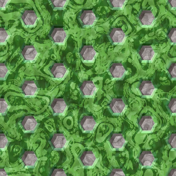 Шестиугольная сетка мрамора бесшовно генерируется наемные текстуры — стоковое фото