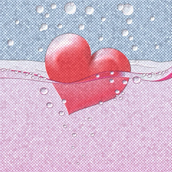 Philtre drink of love relief painting on generated knit texture — Stock Photo, Image