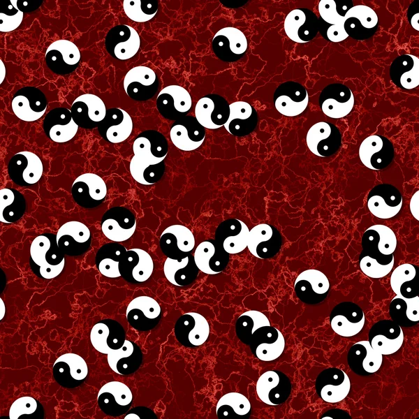 Yin-yang formas con fondo generado sin costuras —  Fotos de Stock