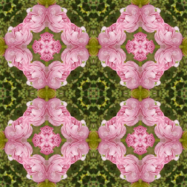 Kaleidoscopic flower seamless generated texture — Stock Photo, Image