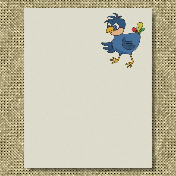 Bird writing paper knit texture background — Stock Photo, Image