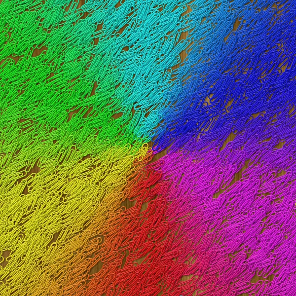Arco-íris gradiente clipes de papel imagem gerada textura fundo — Fotografia de Stock