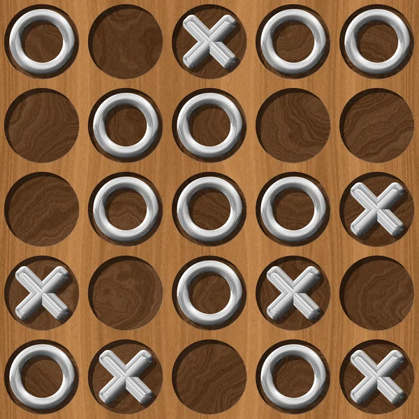 Tic Tac Toe wooden board generated seamless texture — Stock Photo, Image