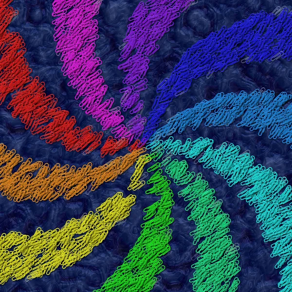 Rainbow swirl paper clips image generated texture background — Stock Photo, Image