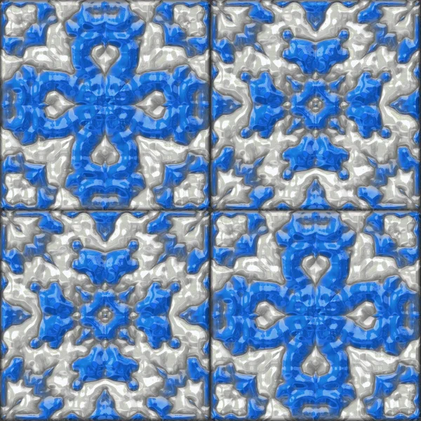 Azulejos acristalados sin costura generado contrata textura — Foto de Stock