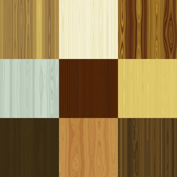 Sada dřevěných bezešvé generované textury — Stock fotografie