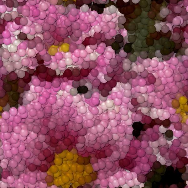 Koule obraz květiny generovány hires textury — Stock fotografie