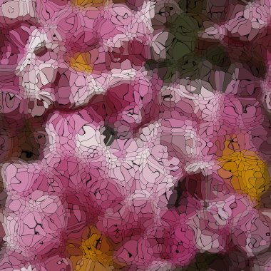 Flower graffiti mosaic generated texture clipart