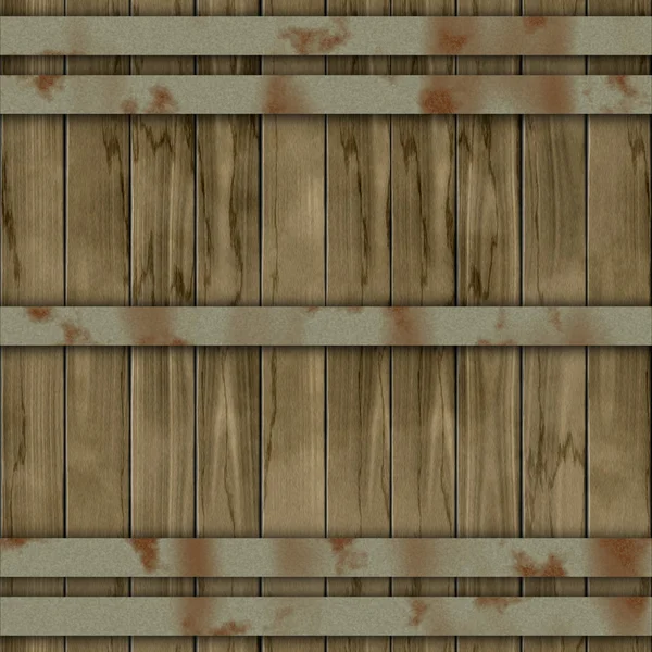 Barril de madera generado sin costura contrata textura —  Fotos de Stock