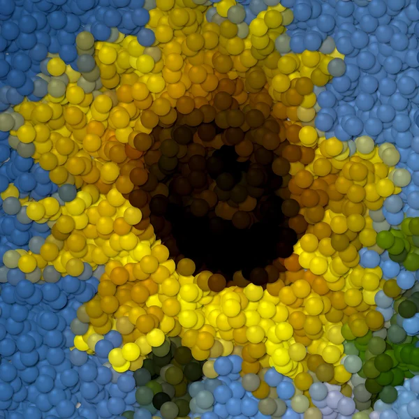 Girasol bolas de imagen generadas contrata textura — Foto de Stock