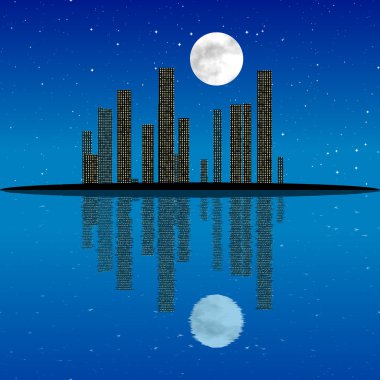 Gece cityscape doku oluşturulan