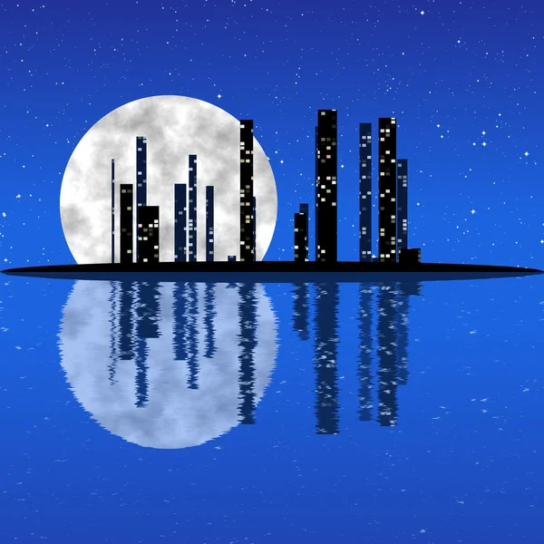 Night cityscape generated texture — Stock Photo, Image