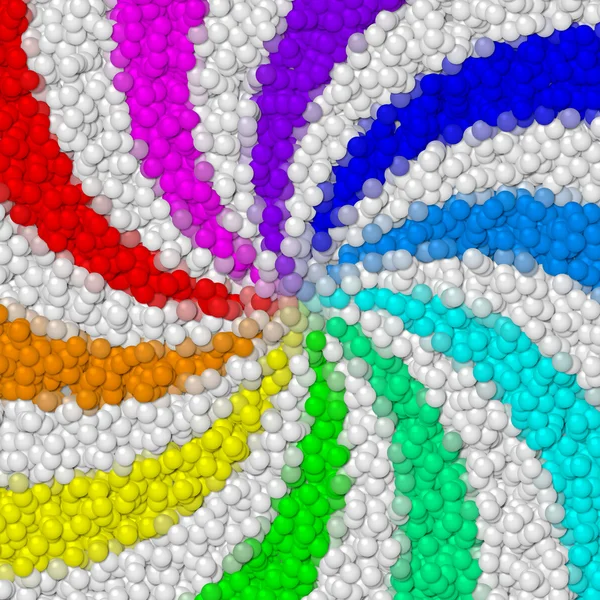 Rainbow vortice palle immagine generato assume texture — Foto Stock