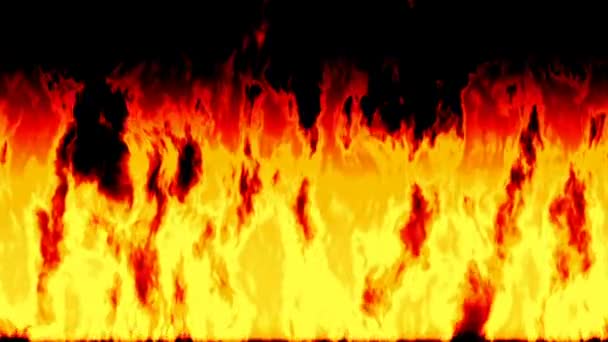 Burning fire generated seamless loop video — Stock Video