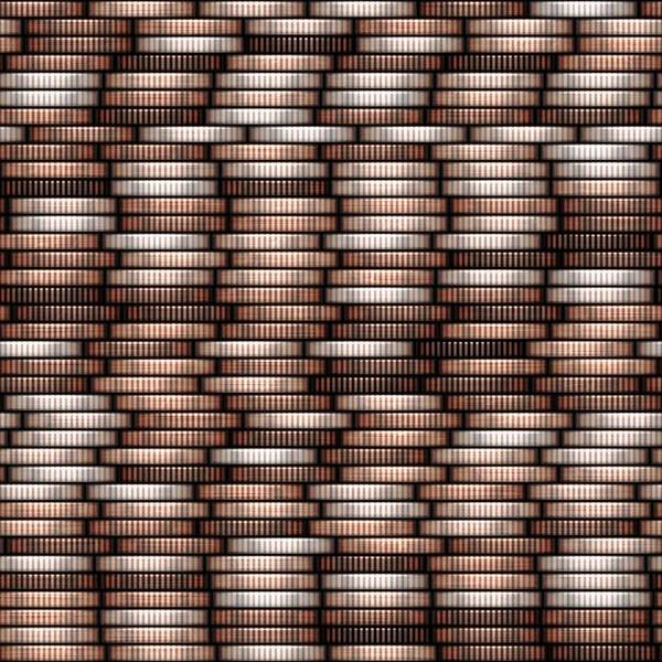 Coin stack seamless generated texture — Stock Photo, Image