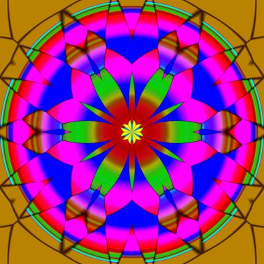 Mandala oluşturulan süsleme doku