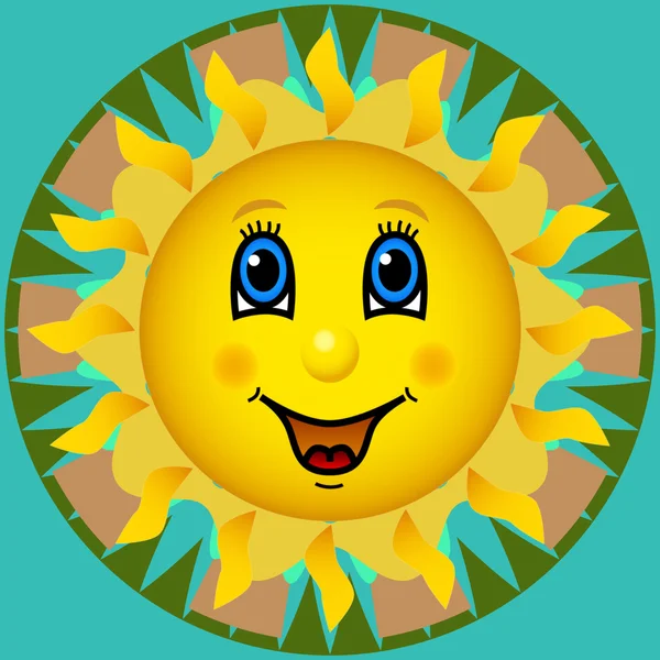 Счастливого цветущего солнца мандалы — стоковое фото