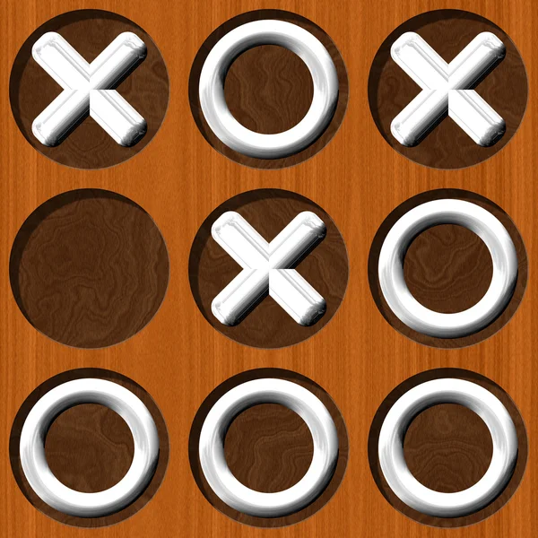 Tic Tac Toe wooden board generated seamless texture — Stock Photo, Image