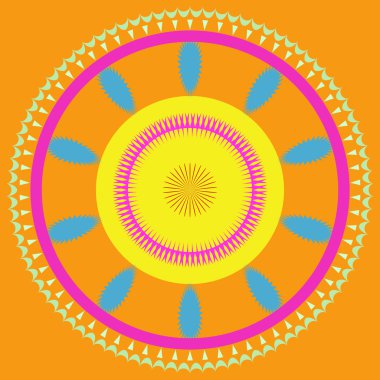 Mandala oluşturulan süsleme doku