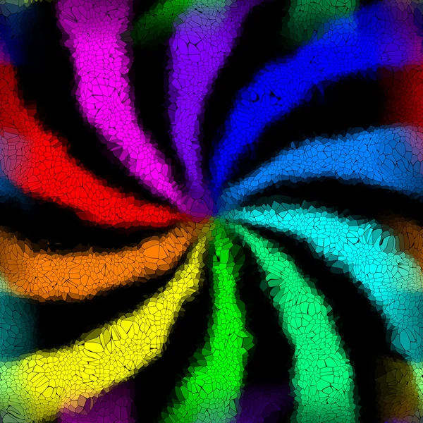 Rainbow swirl graffiti mosaic generated texture — Stock Photo, Image