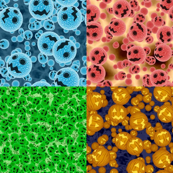 Set of bad virus seamless generated textures — Stock Photo, Image