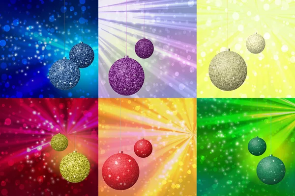 Set of Christmas balls generated textures — Stock Photo, Image