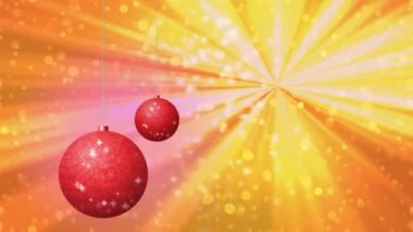 Noel topları sorunsuz döngü video üretilen