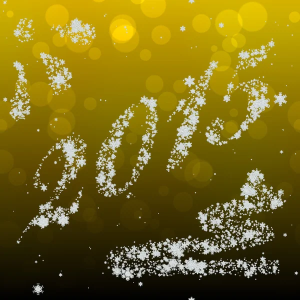 Schnee Neujahr 2015 Bild erzeugt Hires Textur — Stockfoto