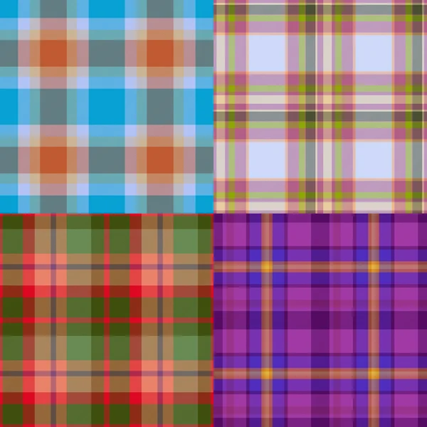 Reihe nahtlos generierter Tartan-Texturen — Stockfoto