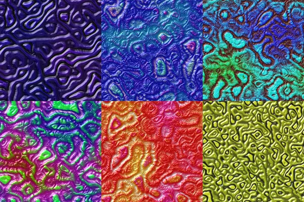 Set of alien skin seamless generated textures — Stock Photo, Image