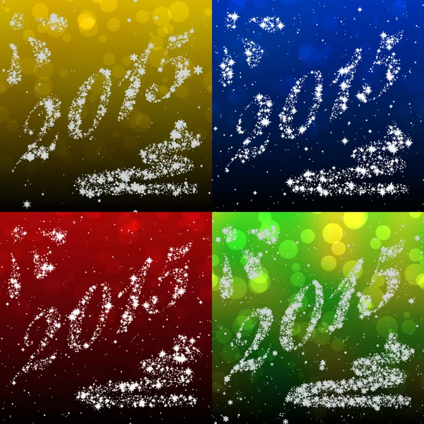 Набор текстур, сгенерированных звездами Нового 2015 года — стоковое фото